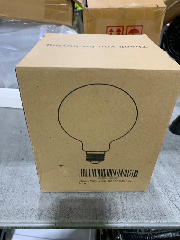 Photo 1 of Liii&ARTMAN LED Large Globe Oversized Bulb D5.9' G47/ G150 7W=60W E26 Dim to Warm 2000K-2800K High Color Accuracy CRI95 Flick-Free Matt Opal Porcelain White 600LM (1-Pack)