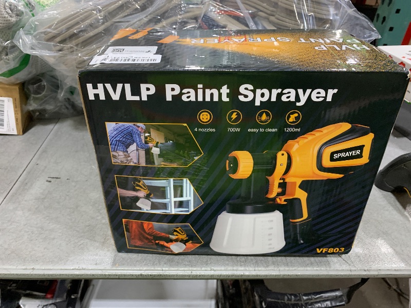 Photo 1 of VONFORN Paint Sprayer, 700W HVLP Spray Gun with Cleaning & Blowing Joints, 4 Nozzles and 3 Patterns, Easy to Clean, for Furniture, Cabinets, Fence, Walls, Door, Garden Chairs etc. VF803