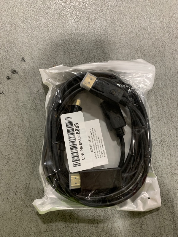 Photo 1 of QINGLER 4K Displayport to HDMI Cable 6 Feet 2-Pack, Display Port (DP) to HDMI Adapter Male to Male Cord Converter for PC to HDTV, Monitor, Projector
