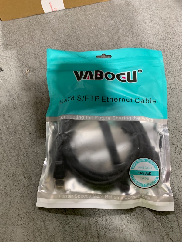 Photo 1 of Cat 8 Ethernet Cable, 1.5Ft 3Ft 6Ft 10Ft 15Ft 20Ft 30Ft 40Ft 50Ft 60Ft 100Ft Heavy Duty High Speed Internet Network Cable, Professional LAN Cable Shielded in Wall, Indoor&Outdoor