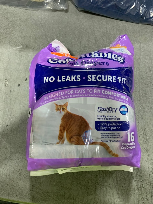 Photo 1 of Hartz Comfitables Cat Diapers, Size S 16 Count, Comfortable & Secure Fit, Easy to Put On
