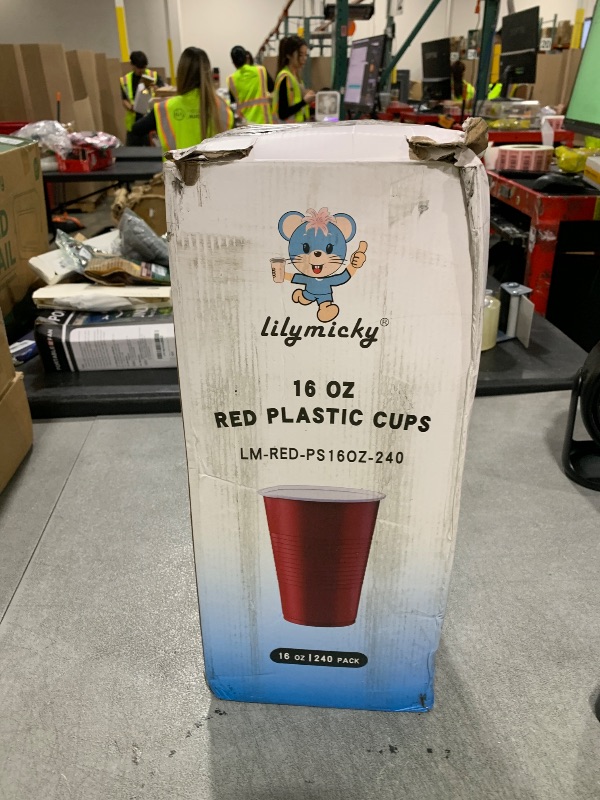 Photo 1 of Lilymicky 240 Pack 16 oz Disposable Plastic Cups, Red Party Plastic Cups for Parties, Picnics and BBQ