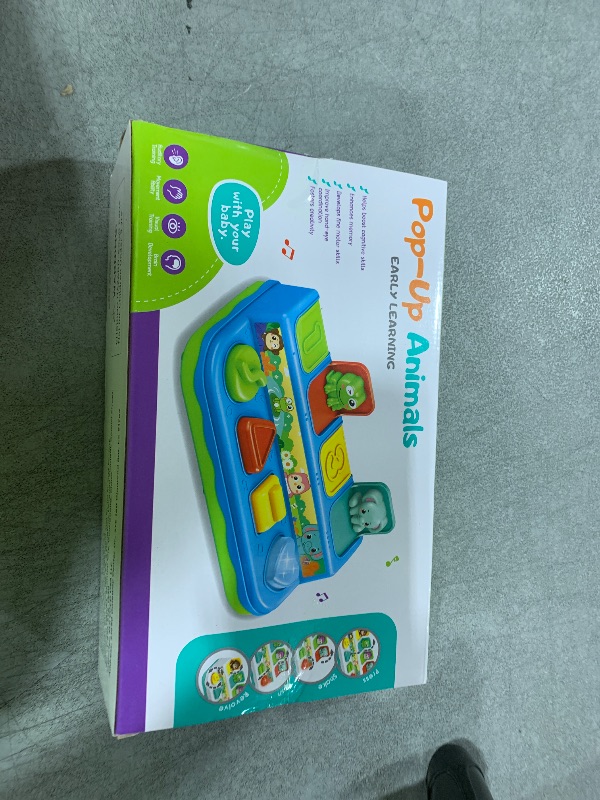 Photo 1 of AINOI Preschool Early Development Cause and Effect Pop Up Toys, Light Music Baby Infant Toys 6 to 18 Months, Kids Toddler Learning Toys for 1-3 Years Old Boys Girls Gifts