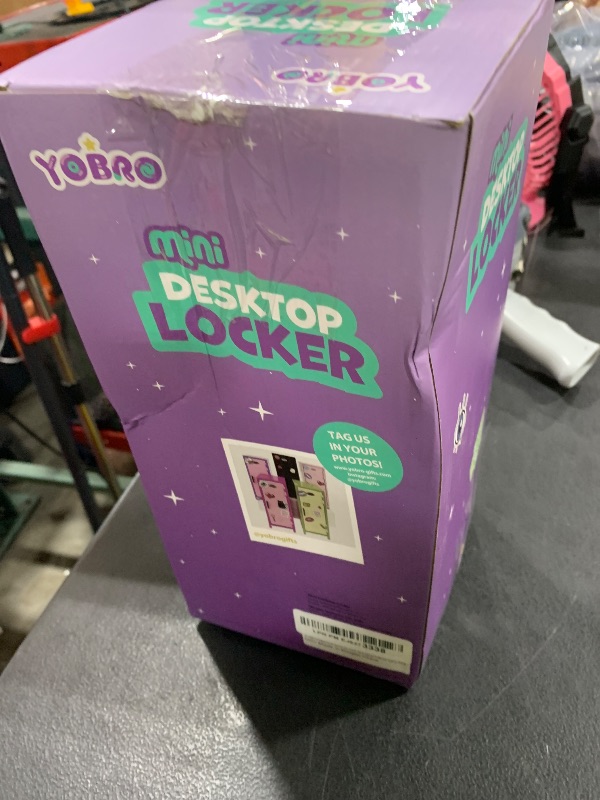 Photo 1 of YOBRO Mini Iron Lockers, Girl Talk Locker with Lock,Small Safe Box for Money, Miniature Storage Locker for Desk Bedroom Home Office School, Little Gift for Girls, Metal, Pink