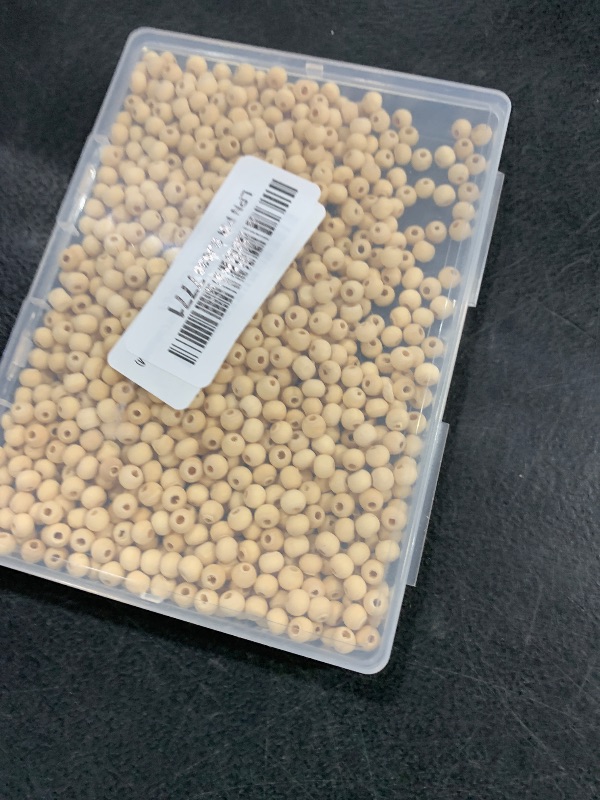 Photo 1 of 1000pcs 6MM Wood Beads Natural Unfinished Round Wooden Loose Beads Wood Spacer Beads for Craft Making Decorations and DIY Crafts(6MM)