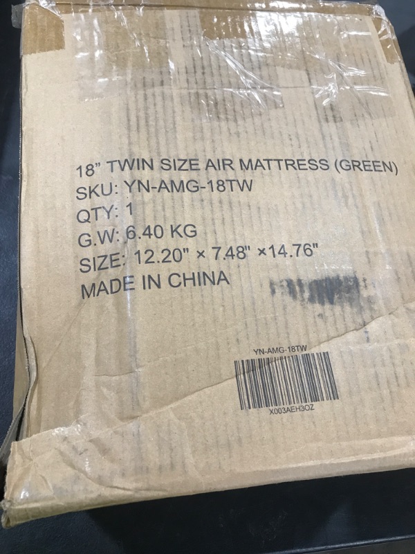 Photo 1 of YENING Twin Size Air Mattress with Built in Pump Raised Single Inflatable Bed Blow up Mattress Camping Airbed 18 Inch Tall
