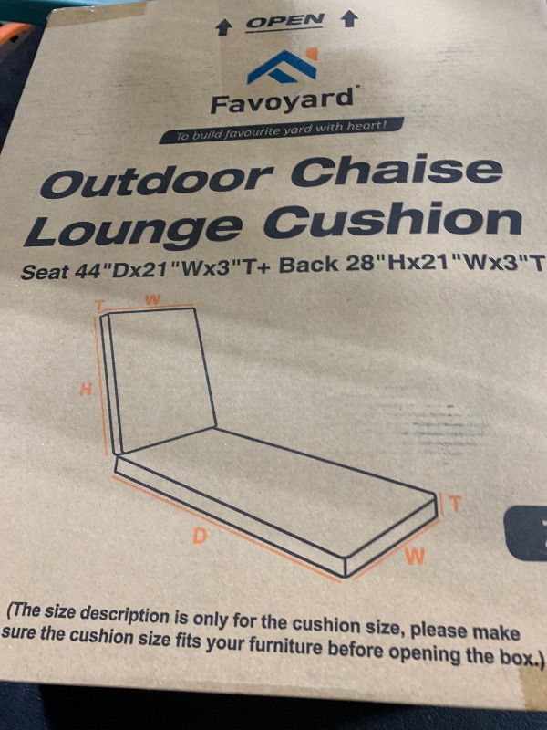 Photo 1 of 4 Pcs Chaise Lounge Cushions Outdoor, 80 x 26 x 4 Inch Lounge Chair Cushions for Outdoor Furniture - Waterproof Lounge Patio Replacement Cushion, 4In Fade-Resistant ThickPatio Chaise Lounge Cushion