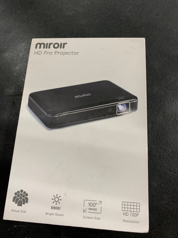 Photo 1 of Miroir M220 HD Pro Portable 720p Projector – Auto Focus & Keystone, USB-C Video & Charging, HDMI Input, Built-in Battery, 100" Display, Compact & Travel-Friendly