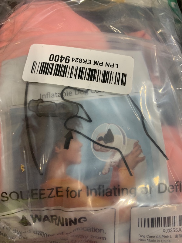 Photo 1 of Supet Inflatable Dog Cone Collar Alternative After Surgery, Dog Neck Donut Collar Recovery E Collar to Stop Licking, Soft Pet Cone for Small Medium Large Dogs