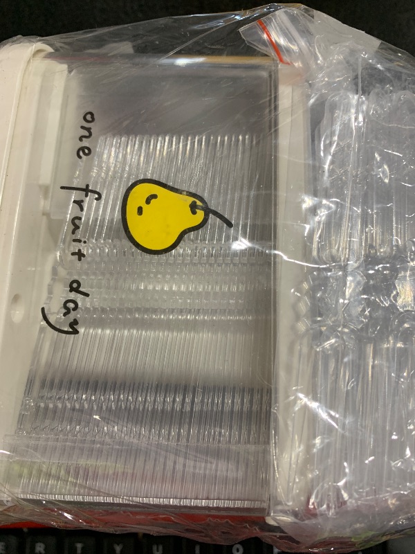 Photo 1 of accufine Press Type Plastic Mini Fork Dispenser Comes with 200 Disposable Plastic Mini Forks for Dessert and Fruit