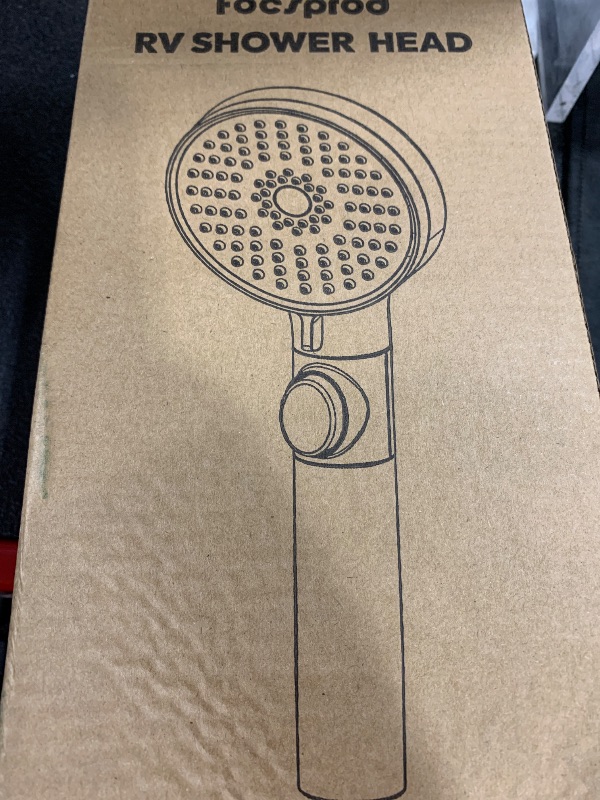 Photo 1 of RV Shower Head with Hose, High Pressure 5 Mode Shower head Replacement, Shower Head for RV/Campers, Travel Trailer, Motorhome for Water Saving, Handheld Shower Head Holder and Hose, On Off Switch