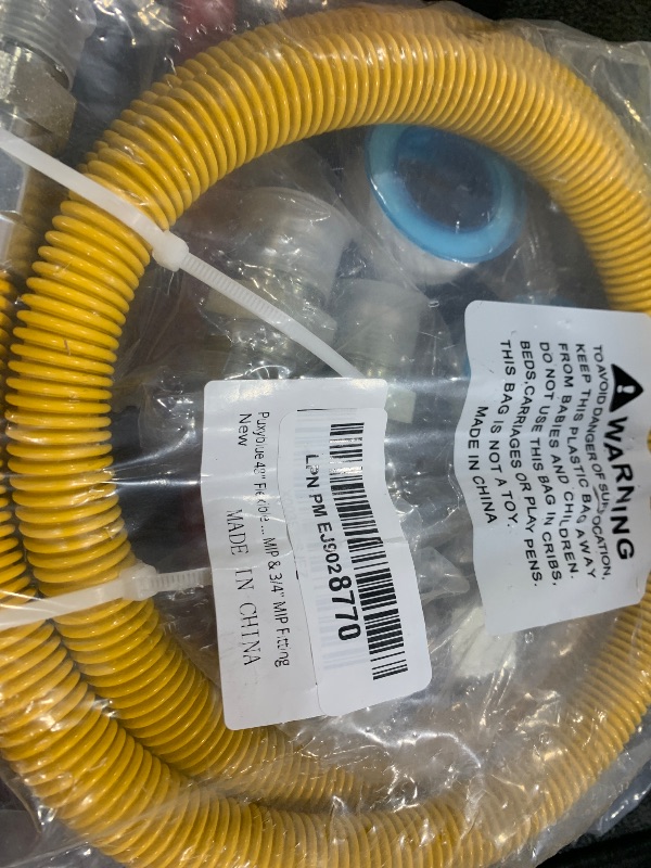 Photo 1 of Puxyblue [2025 New] 72" Flexible Gas Line Kit for Dryer Stove Range Water Heater - 5/8" OD Flexible Stainless Steel Gas Dryer Kit Come with 1/2" MIP & 1/2" FIP Additional Raw Belt