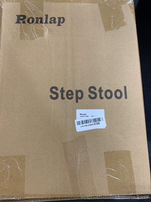 Photo 1 of Ronlap One Step Stools for Adults, Portable Safety Step Platform for Seniors Small Plastic Bedside Step Stool Mobility Wide Step Stools Elderly Assistance for Shower Bed Car Stair Outdoor, Black-Black