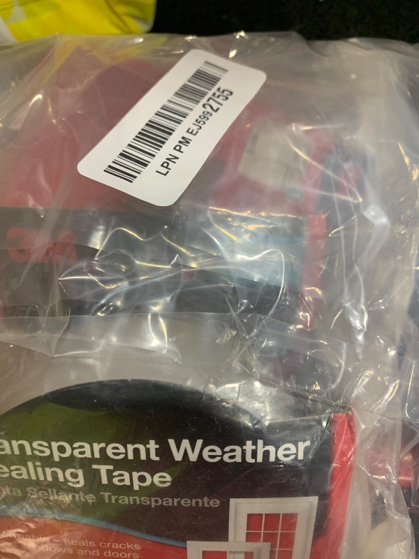 Photo 1 of 3M Interior Transparent Weather Sealing Tape, 1.5-Inch by 10-Yard(2Pack)