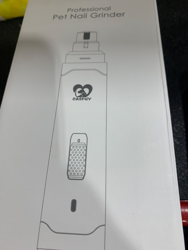 Photo 1 of Casfuy Dog Nail Grinder Upgraded - Professional 2-Speed Electric Rechargeable Pet Nail Trimmer Painless Paws Grooming & Smoothing for Small Medium Large Dogs & Cats (White)