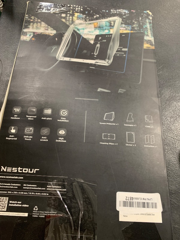 Photo 1 of Nestour Tesla Model 3 Model Y Screen Protector Alignment Kit 15 Center Control Touch Screen Protector Tempered Glass Tesla Accessories with Super Fast SelfAdhesion, Bubble Free, AntiFingerprint,