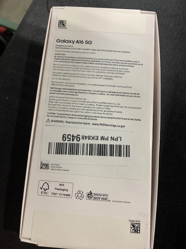 Photo 1 of Samsung Galaxy A16 5G A Series, Unlocked Android Smartphone, Large AMOLED Display, Durable Design, Super Fast Charging, Expandable Storage, 5G Connectivity, US Version, 2025, Light Gray