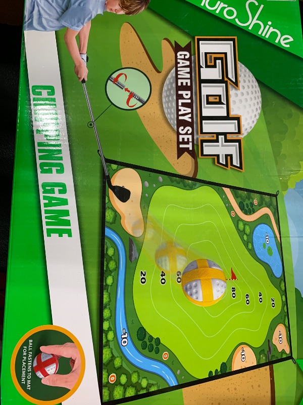 Photo 1 of KuroShine Golf Chipping Game Mat,Chip Games Sticky Practice Golf Game Set Adults Kids Indoor Outdoor Backyard Garden Party,New Practice Golf Balls Putting Pitching Hitting Casual Golf Play Fun Mat