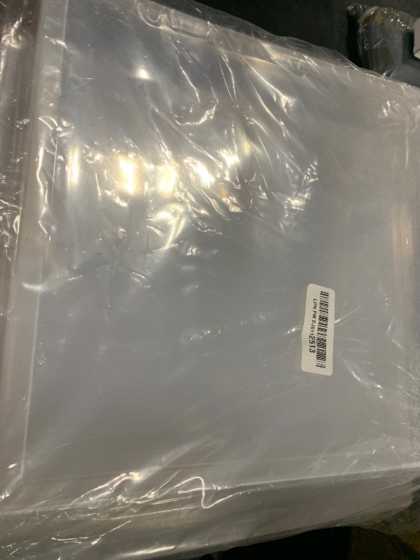 Photo 1 of iBune 4 Pack 12x12 Scrapbook Paper Storage, Plastic Storage Organizers Craft Storage Box, Art Supply Puzzle Storage Box, Inner Size 12.2 x 12.2 x 0.85 in