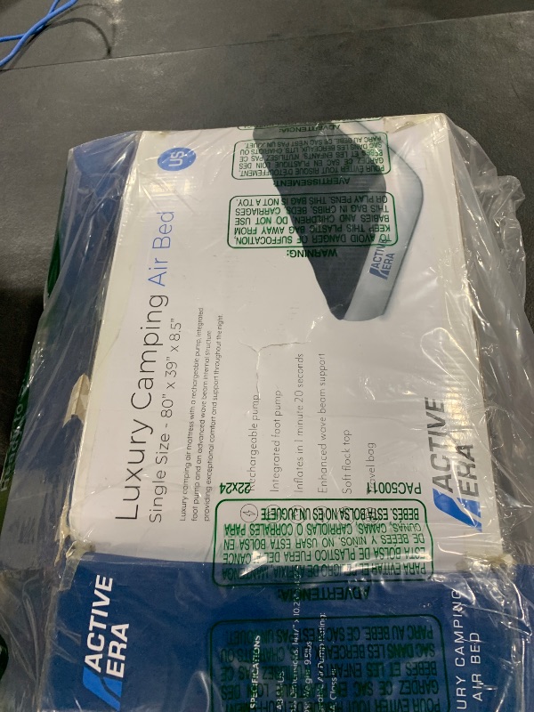Photo 1 of Active Era Luxury Twin Size Air Mattress (Single) - Elevated Inflatable Twin Air Bed, Electric Built-in Pump, Raised Pillow & Structured I-Beam Technology, Height 21" (Inc Pillow)
