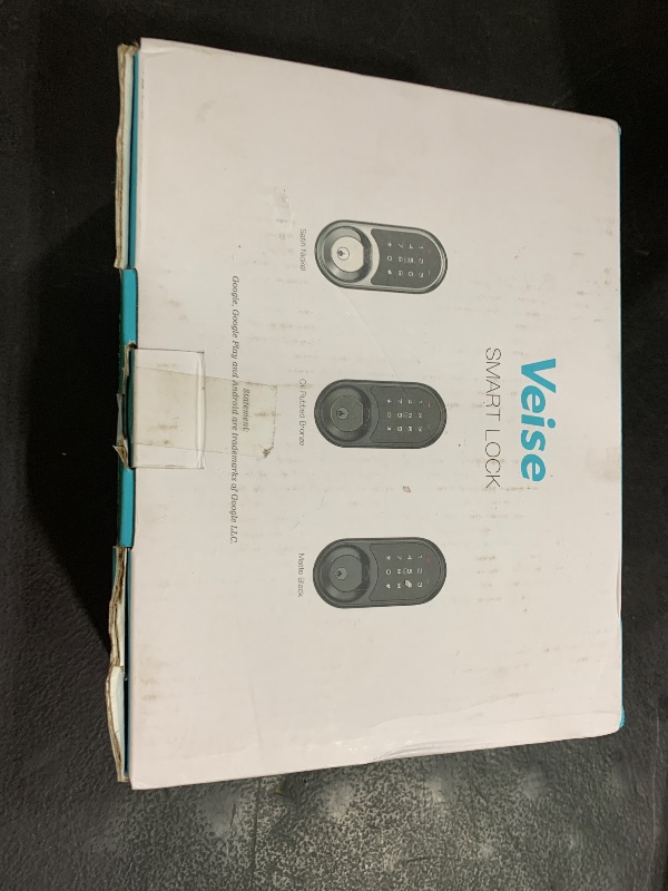Photo 1 of Veise RZ07 Smart Lock, Fingerprint Door Lock, 7-in-1 Keyless Entry with App Control, Electronic Touchscreen Keypad Deadbolt, Biometric Smart Locks for Front Door, Matte Black