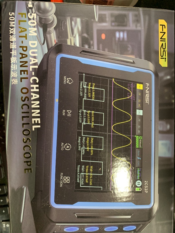Photo 1 of ?FNRSI 2C53P Plus Upgraded with Carrying CASE? 3in1 Oscilloscope/Multimeter/DDS Signal Generator Tablet Touch Screen Portable Digital Automotive Oscilloscope 2 Channel 50MHz Bandwidth 250Ms/S Counts