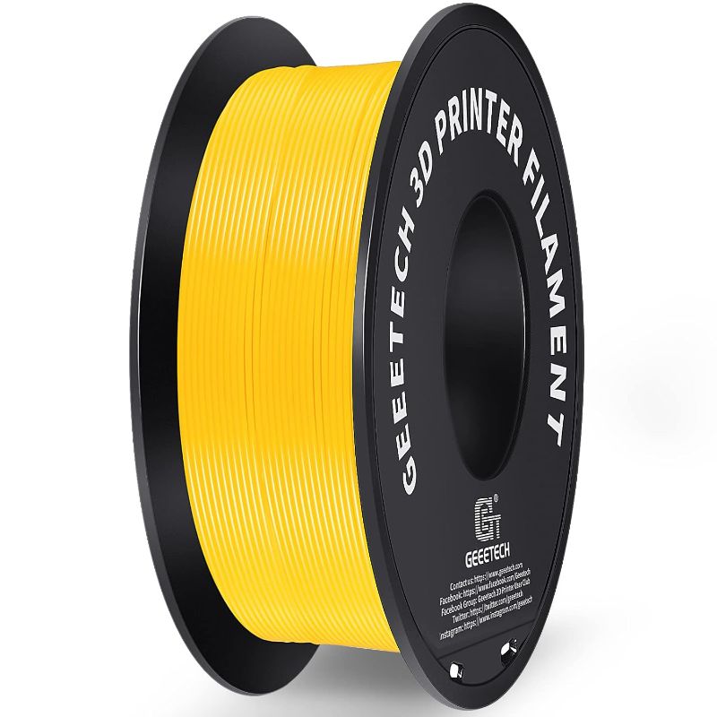 Photo 1 of GEEETECH Yellow PLA Filament 1.75mm, 3D Printer Filament 1kg Spool (2.2lbs), Shiny Multicolor Gradient PLA, ±0.02mm Accuracy, Low Warping, 3D Printing Filament Fits Most FDM 3D Printers