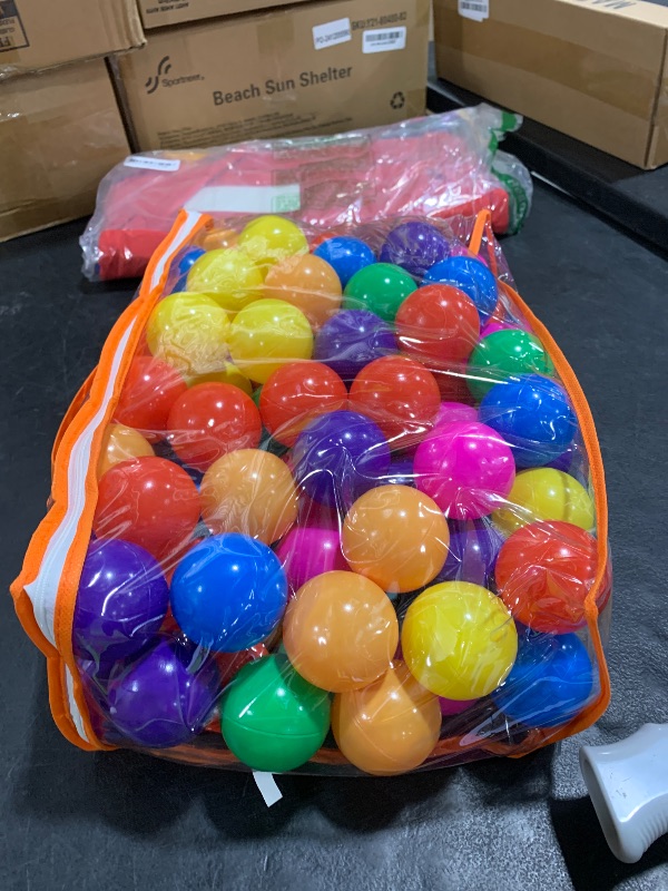 Photo 1 of Vanland Ball Pit Balls for Baby and Toddler Phthalate Free BPA Free Crush Proof Plastic - Multicolored Pit Balls in Reusable Play Toys for Kids with Storage Bag