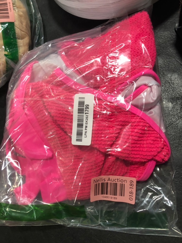 Photo 1 of BMJL Women's High Waisted Bikini Ribbed Two Piece Swimsuits Sexy Bathing Suit 2025 Tie Back Swimwear (Small, Hot Pink)