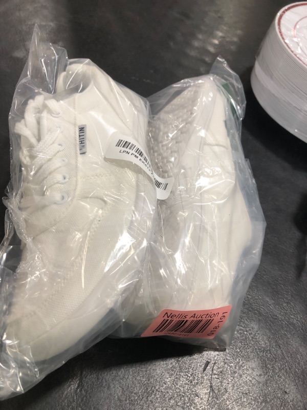 Photo 1 of WHITIN Women's Barefoot Sneakers Wide Toe Box Casual Minimalist Minimus Zero Drop Sole Shoes Size 8 Walking Laces Up Training White 39
