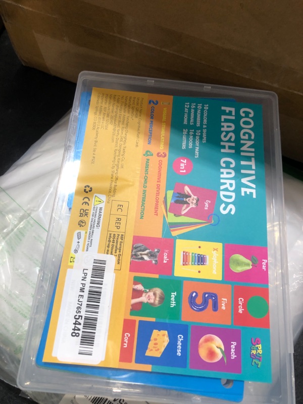 Photo 1 of 50 PCS Early Learning Flashcards, 7 in 1 Double Sided Cards- Alphabet, Numbers, Foods, Animals, Shapes, Colors with 2 Reclosable Rings, Learning Tool for Pre-K Kindergarten Toddlers