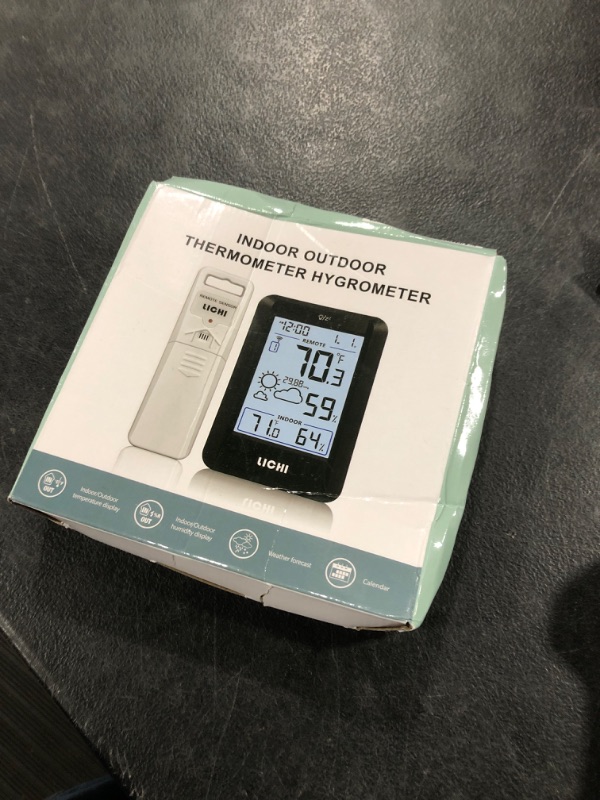 Photo 1 of Indoor Outdoor Thermometer Wireless Weather Station Inside Outside Thermometers Hygrometer Monitor,with 330ft Range Remote Sensor, Battery Powered Backlight Display