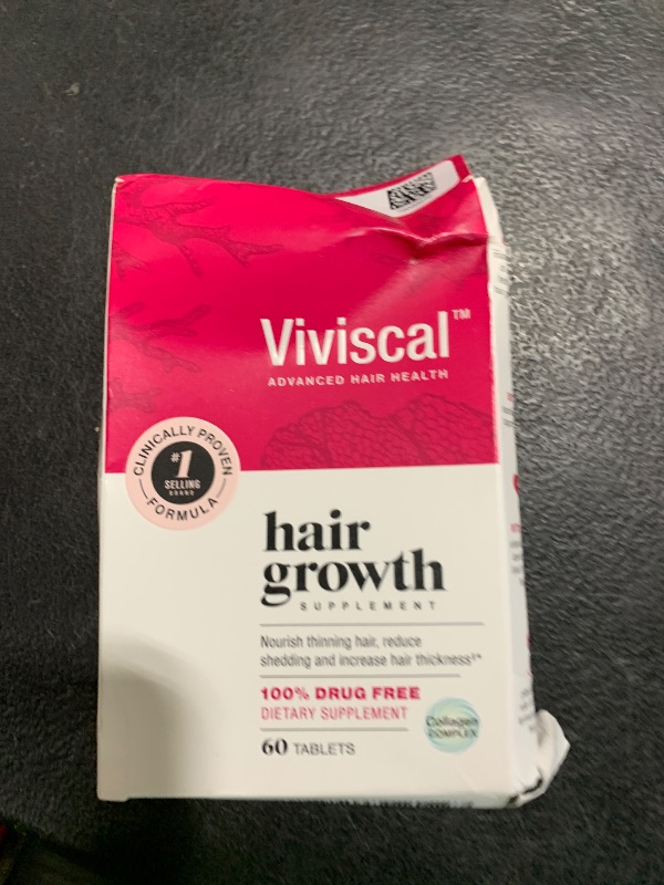 Photo 1 of Viviscal Women's Hair Growth Supplements, Grow Thicker and Fuller Hair, Collagen Complex, 60 Count