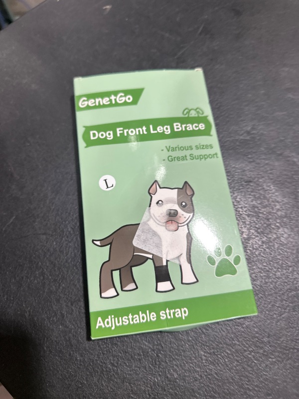 Photo 1 of GenetGo Dog Canine Front Leg Brace Paw Compression Sleeve Joint Wraps - Protects Wounds Stop Licking & Prevents Injuries, Sprains Helps with Loss of Stability from Arthritis - Large