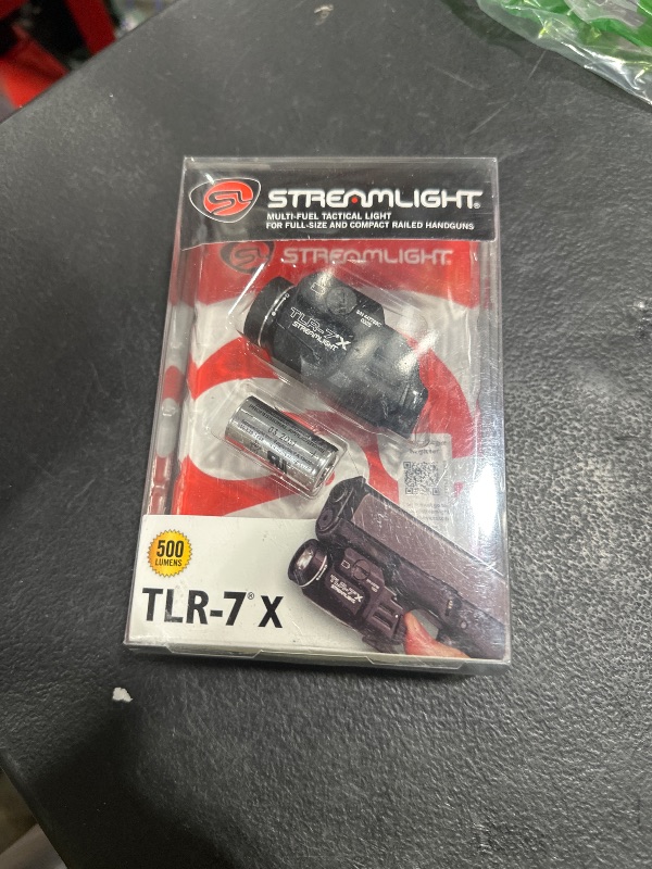 Photo 1 of Streamlight 69424 TLR-7 X 500-Lumen Compact Tactical Weapon Light, Includes High, Low Paddle Switches and Key Kit, Black