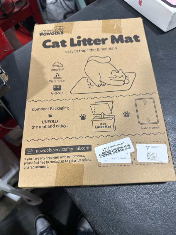 Photo 1 of 27" x 19" Cat Litter Mat - Ultra-Large Litter Box Mat with Double Layers, Urine-Proof and Non-Slip Litter Trapping Mat, Easy to Clean Kitty Litter Mats for Floor, Scatter Control, Black