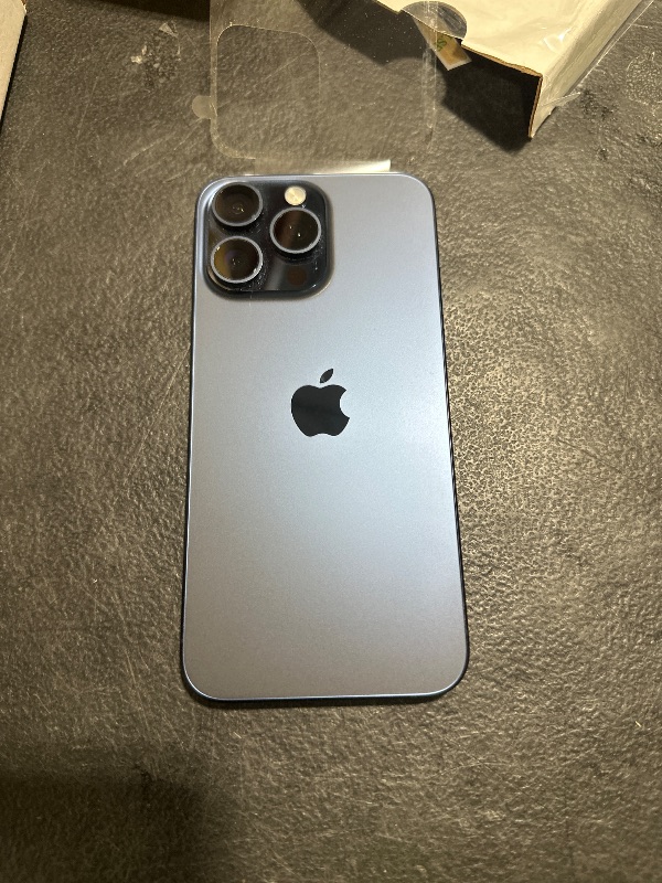Photo 1 of Apple iPhone 15 Pro Max, 256GB, Blue Titanium - Unlocked (Renewed)