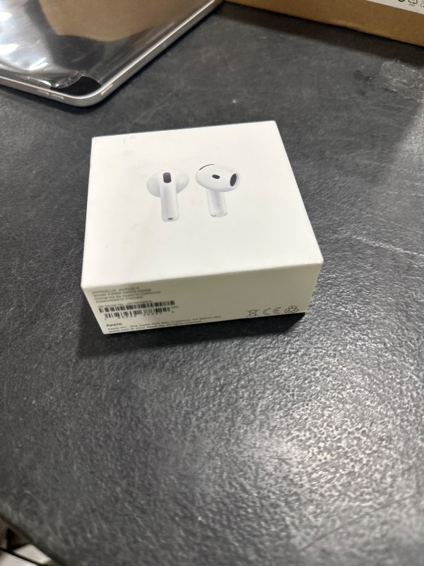 Photo 1 of Apple AirPods 4 Wireless Earbuds, Bluetooth Headphones, Personalized Spatial Audio, Sweat and Water Resistant, USB-C Charging Case, H2 Chip, Up to 30 Hours of Battery Life, Effortless Setup for iPhone