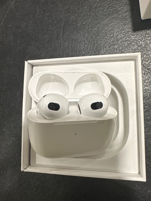 Photo 1 of Apple AirPods 4 Wireless Earbuds, Bluetooth Headphones, Personalized Spatial Audio, Sweat and Water Resistant, USB-C Charging Case, H2 Chip, Up to 30 Hours of Battery Life, Effortless Setup for iPhone
