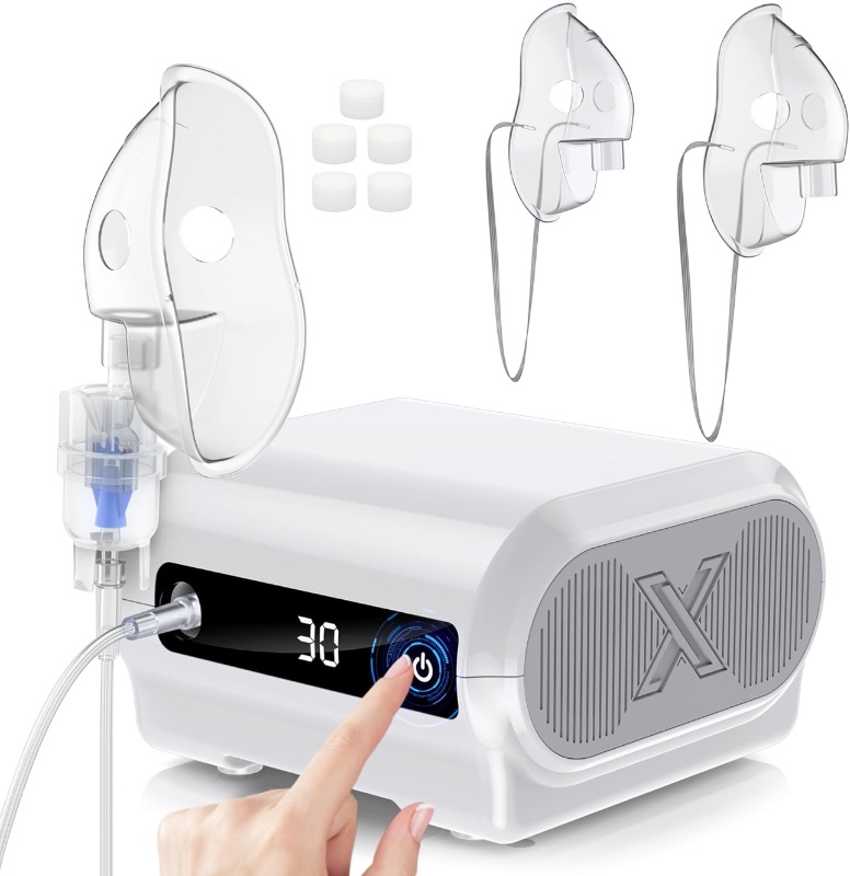 Photo 1 of Smart Digital Display Nebulizer Machine for Adults and Kids, Compression Nebulizer for Breathing Treatment, Jet Nebulizer with Timing Function for Home