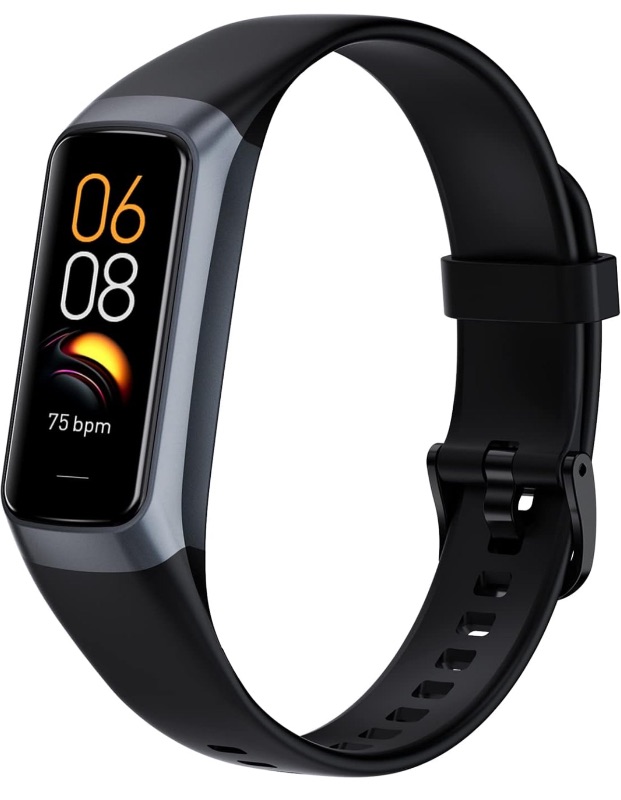Photo 1 of Fitness Tracker with 24/7 Heart Rate Blood Oxygen Sleep Monitor,Activity Tracker with 1.1" AMOLED Touch Color Screen, Multiple Sport Modes Step Counter,IP68 Waterproof for Women Men
