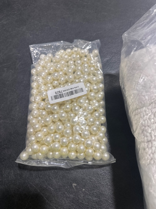 Photo 1 of DUQGUHO 8mm Pearls for Crafting Pearl Beads for Jewelry Making Plastic Beads for Bracelets White Beads 250PCS Fake Pearls with Holes Bulk Beads for Embroidery