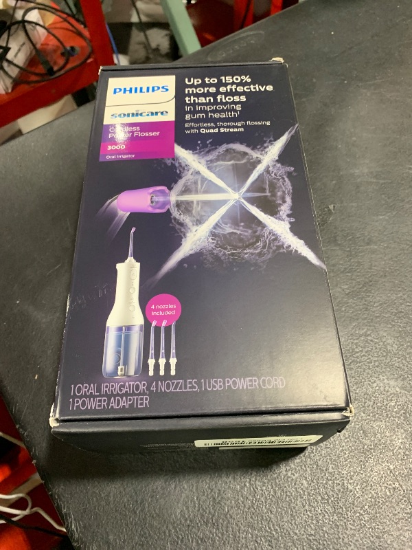 Photo 1 of Philips Sonicare Cordless Power Flosser 3000, White, HX3826/21