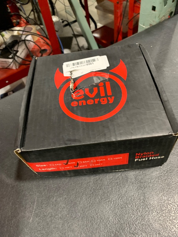 Photo 1 of EVIL ENERGY 6AN Fuel Line, AN6 Braided Fuel Hose Nylon CPE 20FT Black