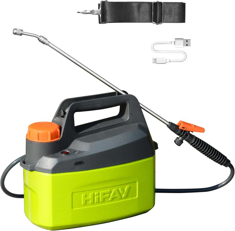 Photo 1 of ES4 Electric Sprayer 1 Gallon Built-in 4000mAh Rechargeable Battery, Copper-Nickel Spray Nozzle Makes The Spray More Delicate, The Telescopic Spray Rod Can Reach Further