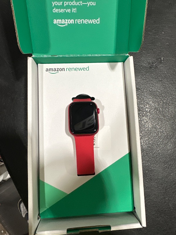 Photo 1 of LOCKED Apple Watch Series 9 [GPS + Cellular, 45mm] - (PRODUCT)RED Aluminum Case with (PRODUCT)RED Sport Band, M/L (Renewed Premium)