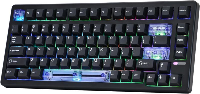 Photo 1 of EPOMAKER HE80 Hall Effect Gaming Keyboard, 8K Polling & 32K Scan, Creamy Gasket, DKS, SOCD, Hot-Swappable, RGB Backlit, Wired Gaming Keyboard for PC & Mac (Black)