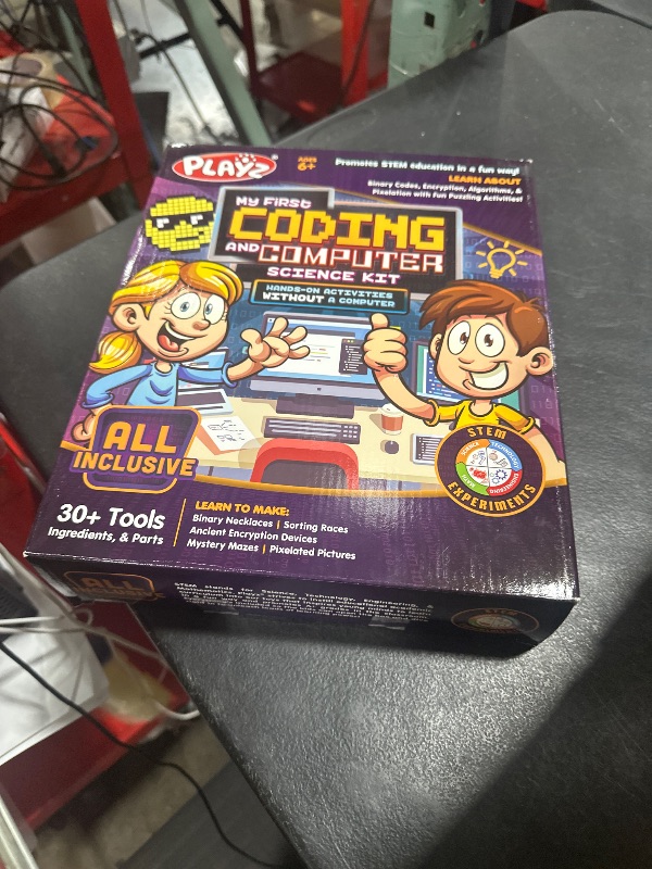 Photo 1 of Playz My First Coding & Computer Science Kit - Learn About Binary Codes, Encryption, Algorithms & Pixelation Through Fun Puzzling Activities Without Using a Computer for Boys, Girls, Teenagers, Kids