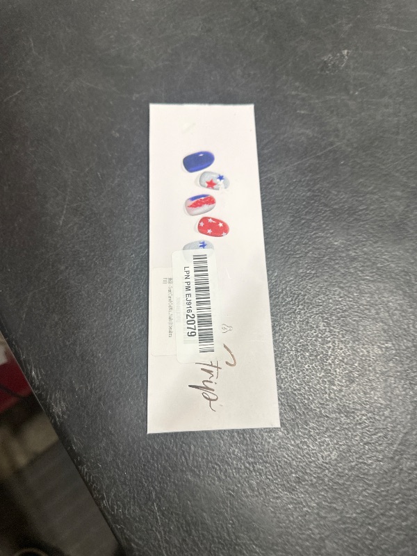 Photo 1 of Semi Cured Gel Nail Strips 4th of July Patriotic Extra Long Salon-Quality Gel Nail Stickers Independence Day Long Lasting Nail Wraps for Women Short Nails (Liberalism P11)