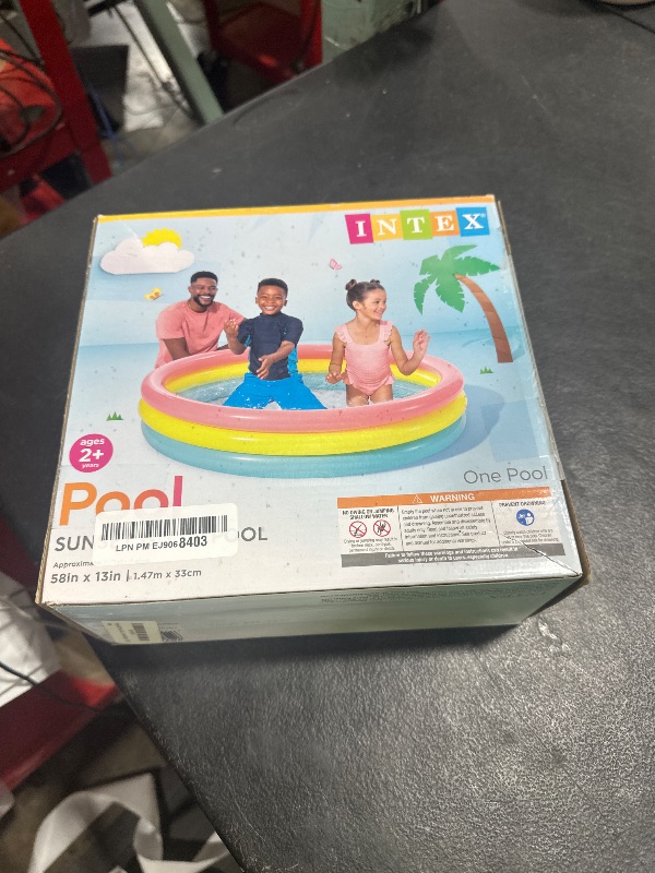 Photo 1 of Intex Kiddie Pool - Kid's Summer Sunset Glow Design - 58" x 13"